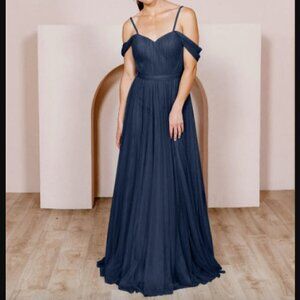 Revelry Rosalie Tulle‎ Convertible Dress in Navy sz 10